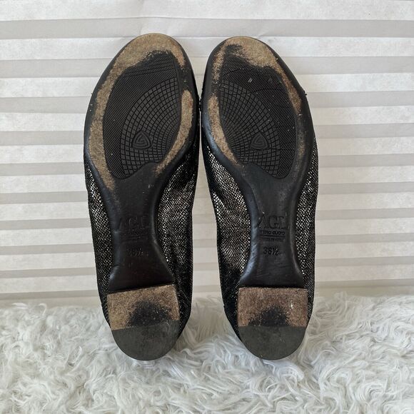 AGL Attilio Giusti Leombruni Monika Cap toe Ballet flat, gold/black, size US 8.5 - Picture 6 of 8